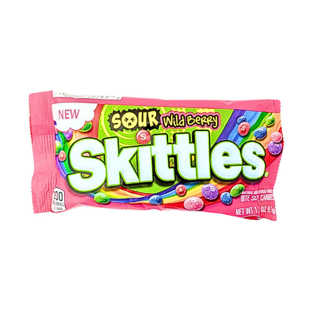 USA 🇺🇸 - Skittles Sour Wild Berry - InOutSnackz