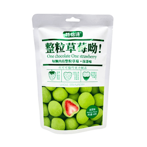 China 🇨🇳 - Te Yi Shi Matcha Freeze Dried Strawberry - InOutSnackz