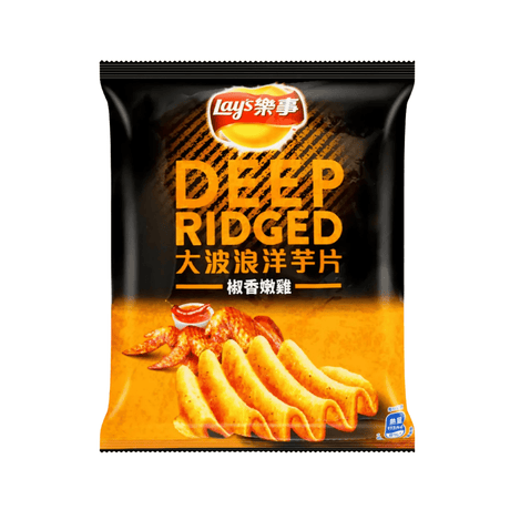 Taiwan 🇹🇼 - Lay's Deep Ridged Chili Chicken - InOutSnackz